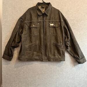 Men Y2K Roca‎ Wear Jean Jacket 2XL